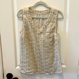 St Tropez linen v neck tank top